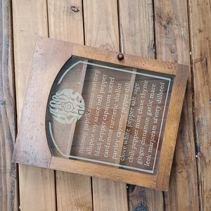 Vtg HERBS & SPICES wall hanging rack